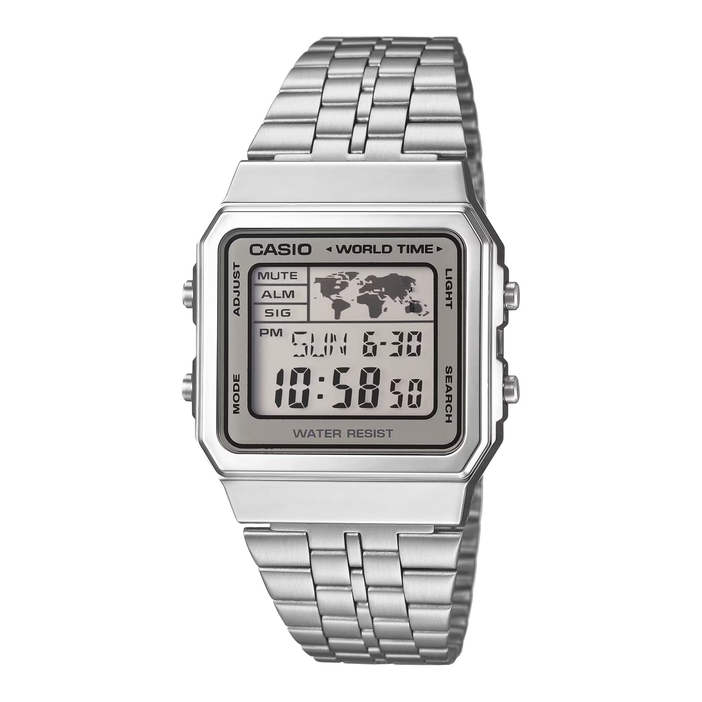 Reloj Casio A500WA-7 Vintage Digital Plateado