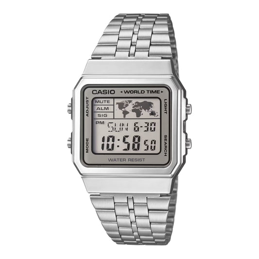 Reloj Casio A500WA-7 Vintage Digital Plateado