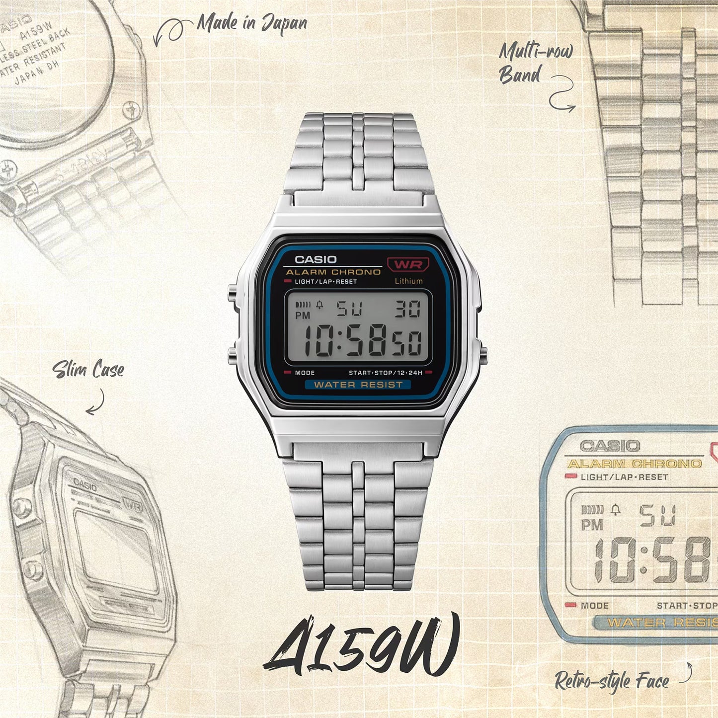 Reloj Casio A159WA-N1 Vintage Unisex