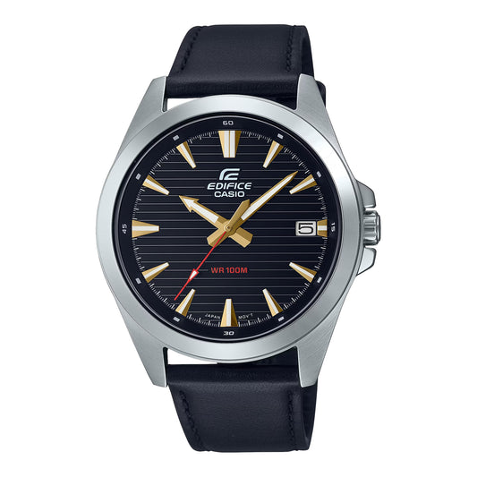 Reloj Casio Edifice EFV-140L-1AV Cuero Negro