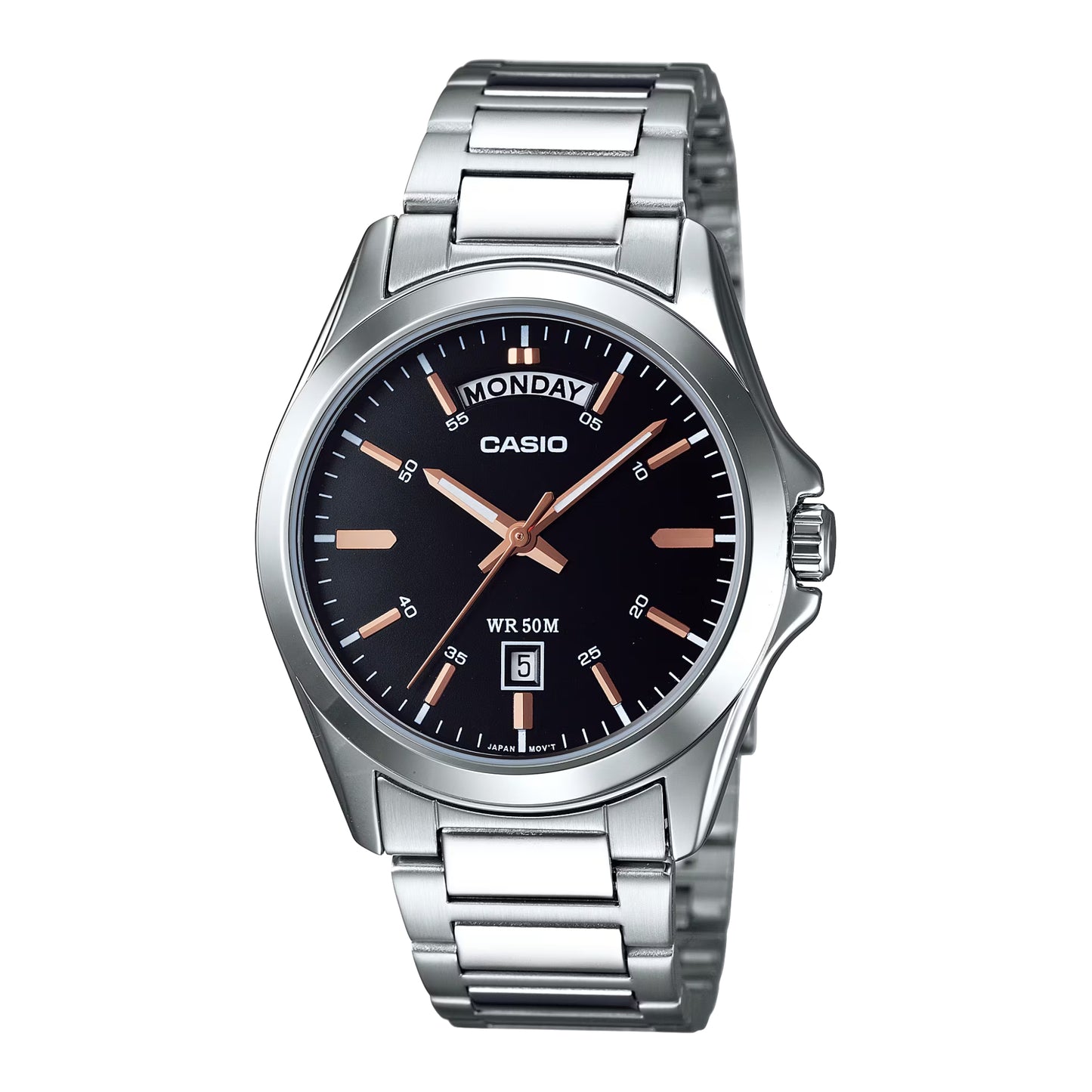 Reloj Casio Hombre MTP-1370D-1A2 Análogo Esfera Negra