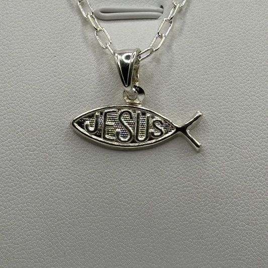 Colgante Pez de Jesús (Ichthys) en Plata 925