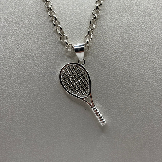 Colgante Pala de Pádel Unisex en Plata 925