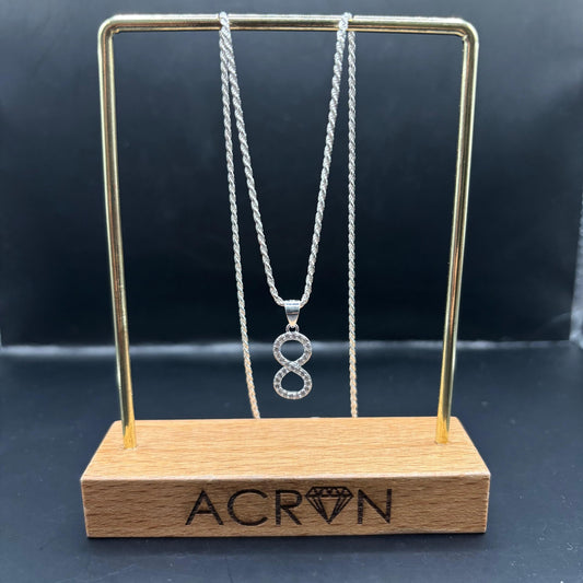 Colgante Infinito con Circones en Plata 925