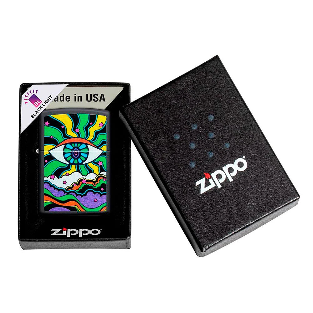 Encendedor Zippo Black Ligth Eye Design 49699