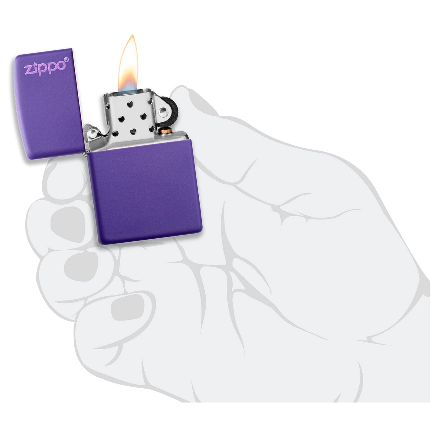 Encendedor Zippo 237ZL Classic Purple Matte Zippo Logo