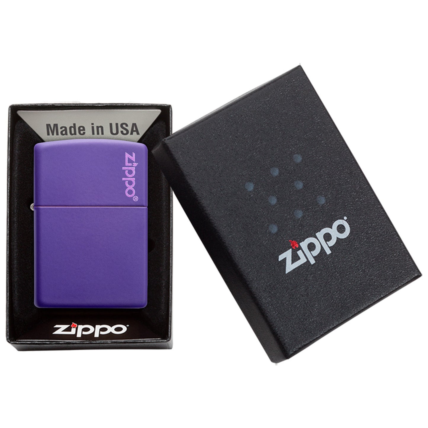 Encendedor Zippo 237ZL Classic Purple Matte Zippo Logo