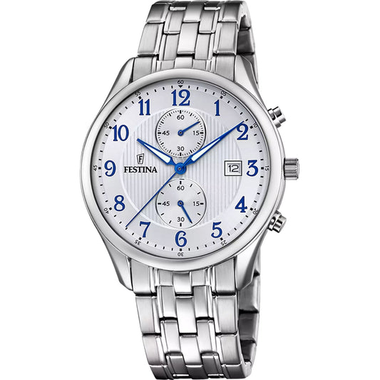 Reloj Festina Hombre F6854/A Retro Plateado