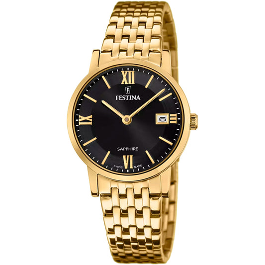 Reloj Festina Mujer F20021/3 Swiss Made Dorado