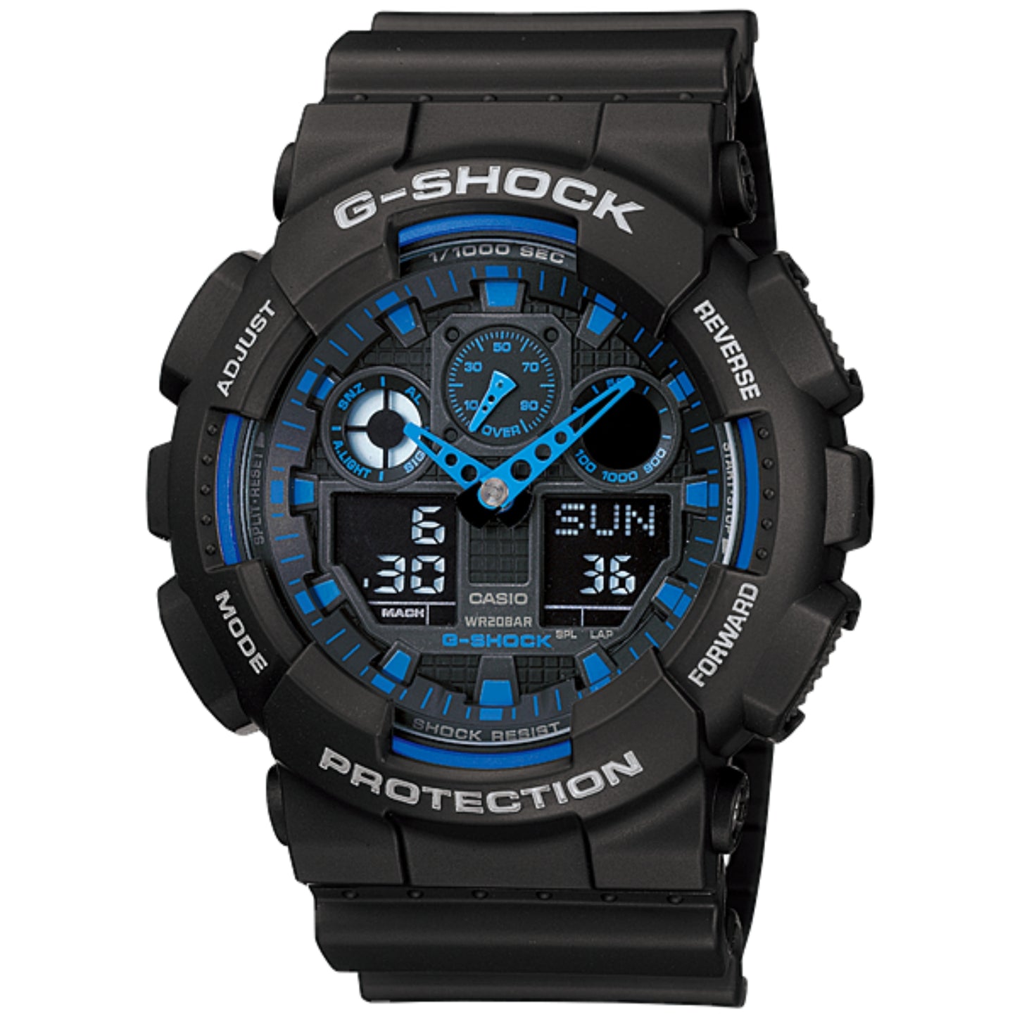 Reloj Casio G-SHOCK GA-100-1A2 Negro Azul