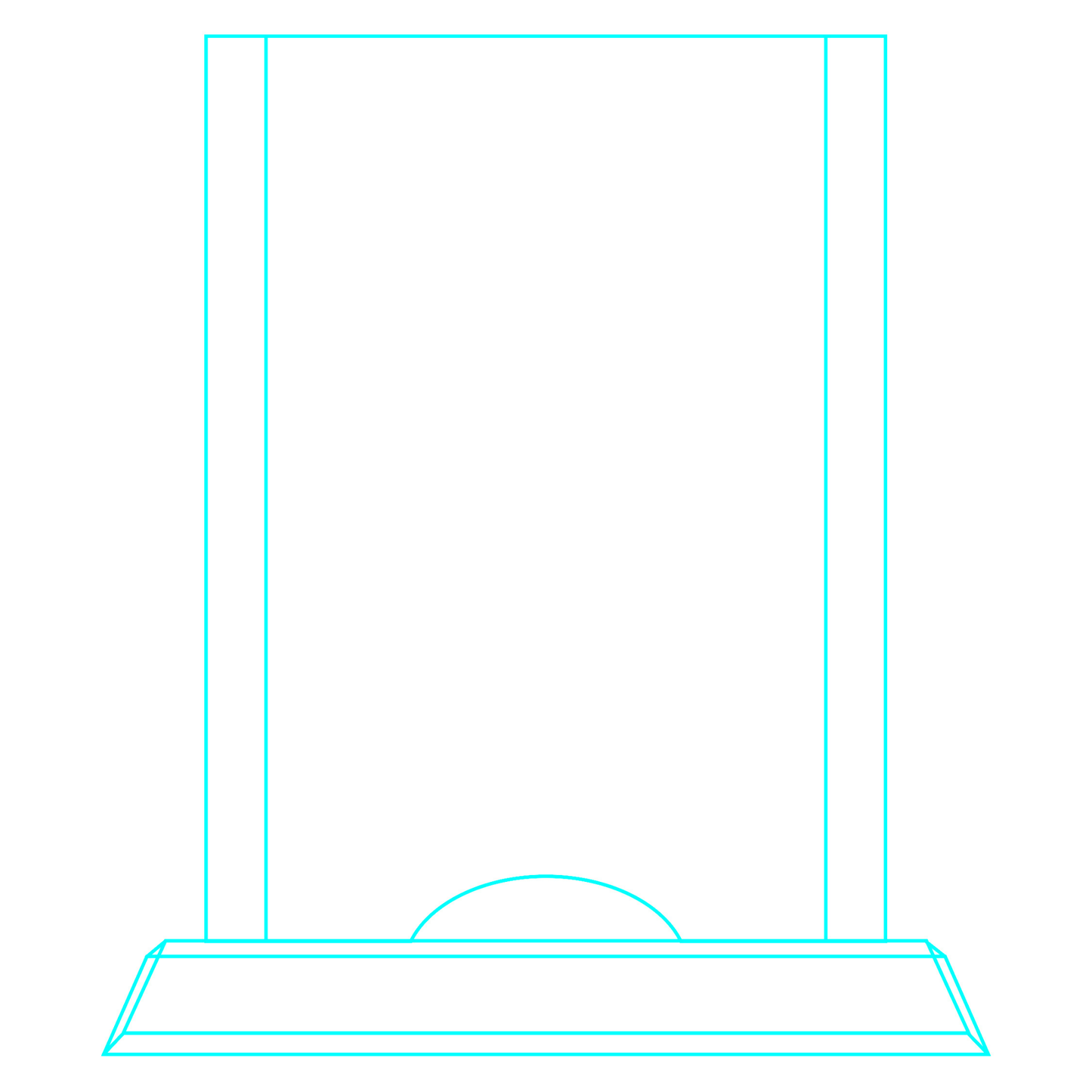 Galvano de Cristal Rectangular LSA 066 Grabado Láser Personalizado