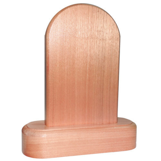 Galvano Medio Punto Madera Raulí Grabado Láser Personalizado