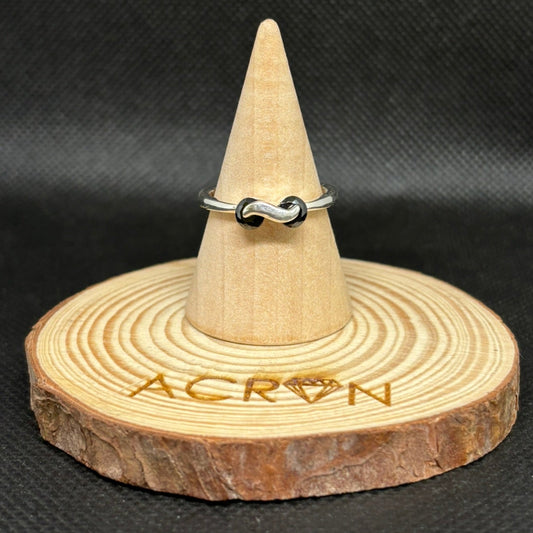 Anillo de Plata Zircón Negro Mujer