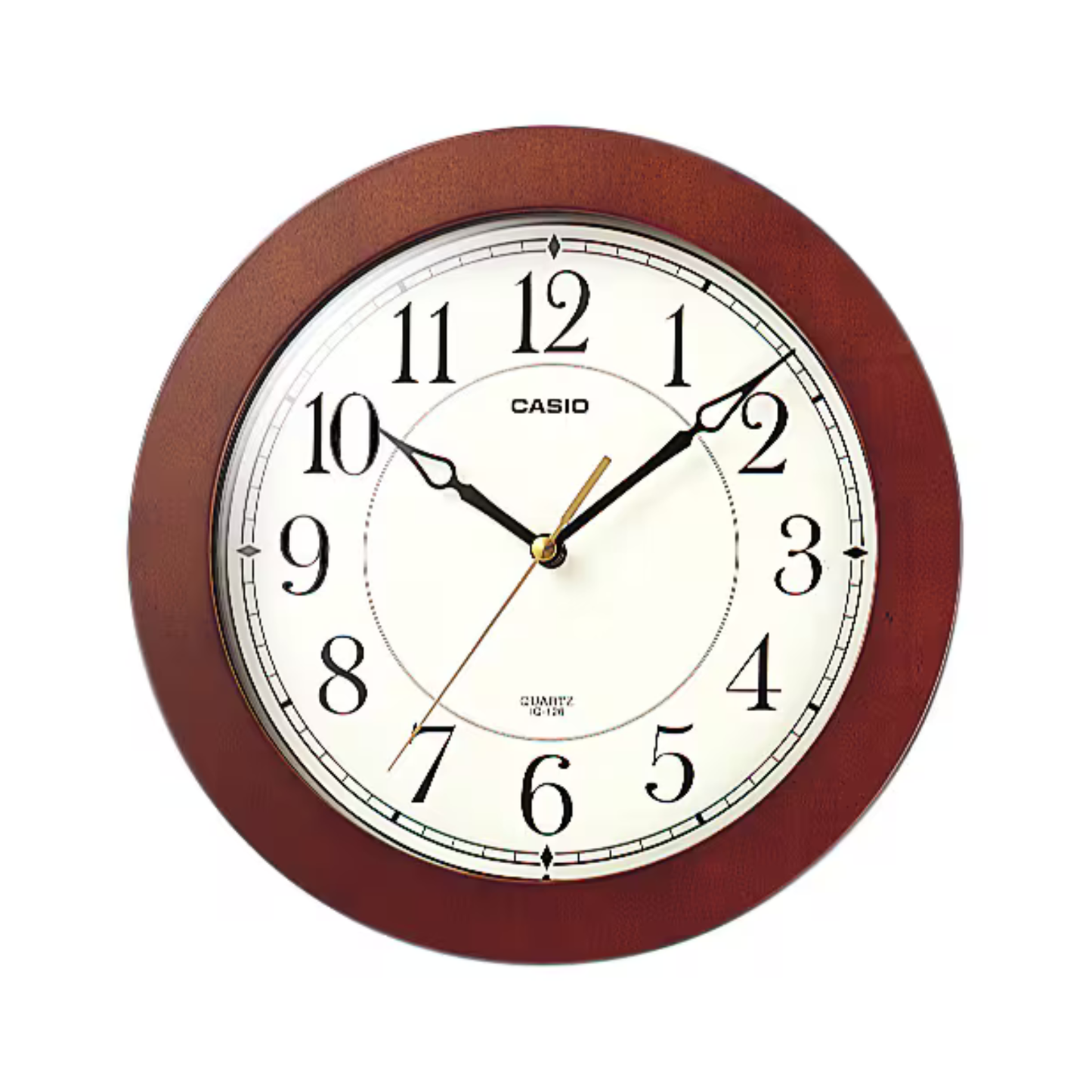 Reloj Mural Casio IQ-126-5 Análogo Madera
