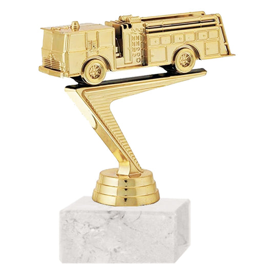 Trofeo Plástico Carro de Bombero Placa Personalizable