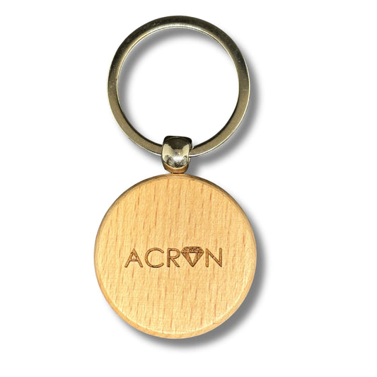 Llavero de Madera Bamboo Circular Grabado Personalizado