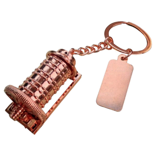 Llavero Molino de Bolas Minería Encobrizado Grabado Personalizado