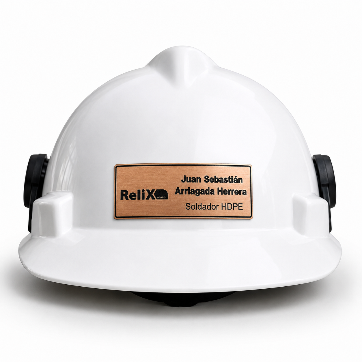 Placa Personalizada para Casco de Seguridad Autoadhesiva | Cobre