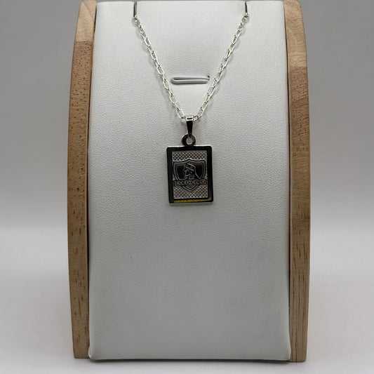 Placa Rectangular Colo-Colo en Plata Fina 950