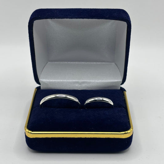 Par de Argollas de Compromiso "Promesa" Personalizable en Plata 925