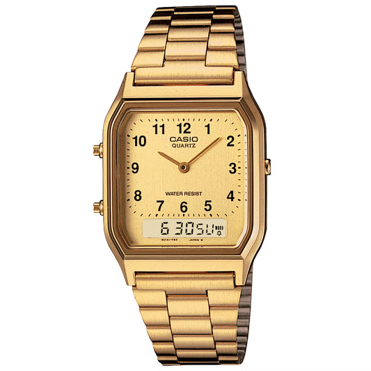 Reloj Casio Unisex AQ-230GA-9B Análogo Digital Dorado
