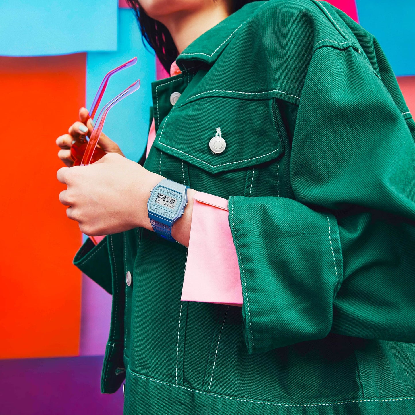 Reloj Casio Unisex F-91WS-2 Digital Celeste