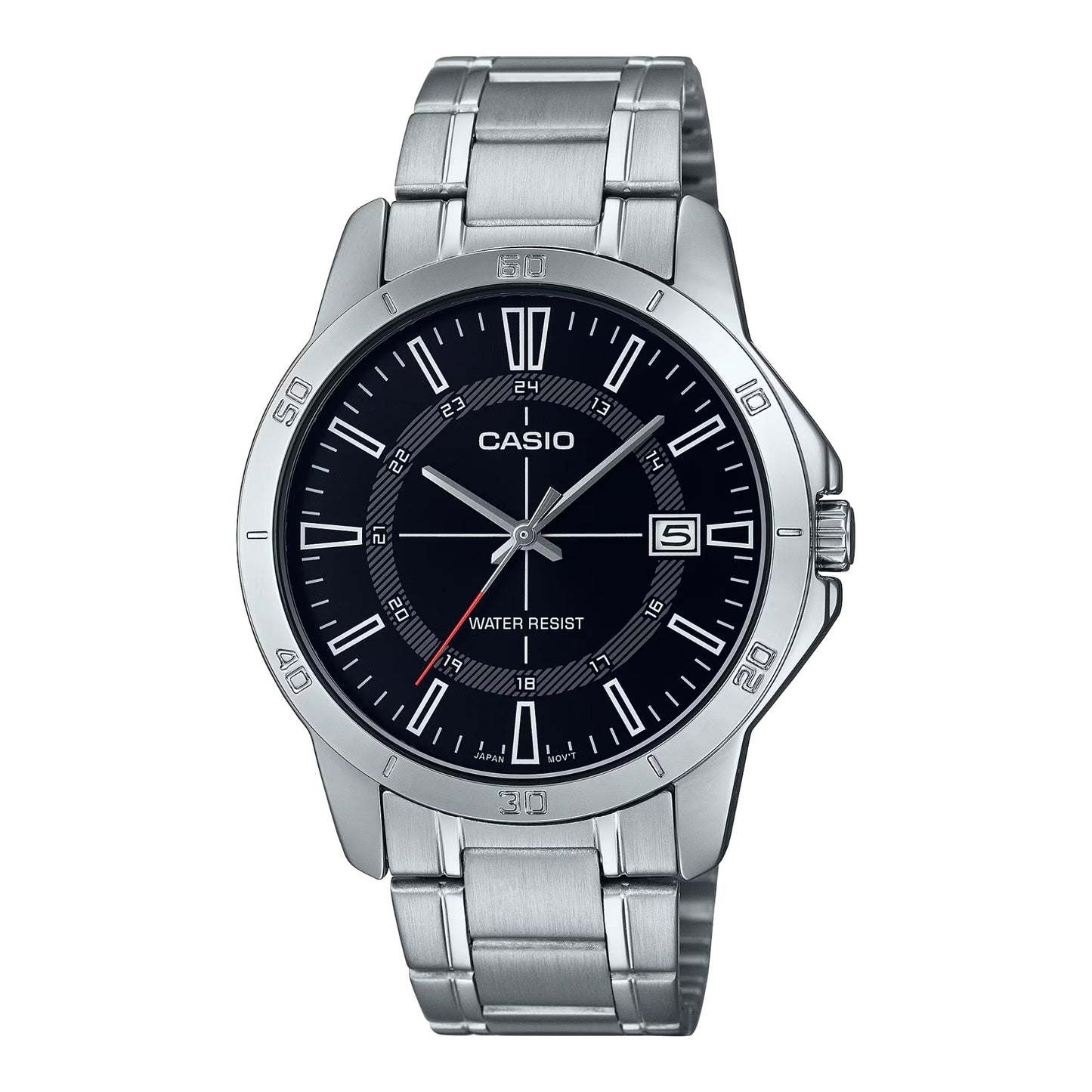 Reloj Casio Hombre MTP-V004D-1C Negro Correa Acero