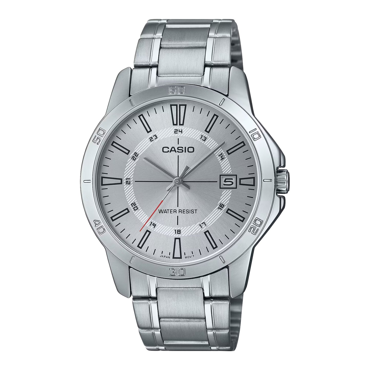 Reloj Casio Hombre MTP-V004D-7C Plateado Correa de Acero