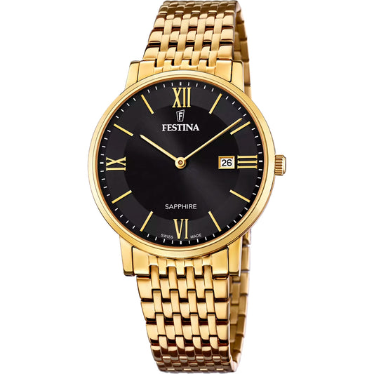 Reloj Festina Hombre F20020/3 Swiss Made Dorado