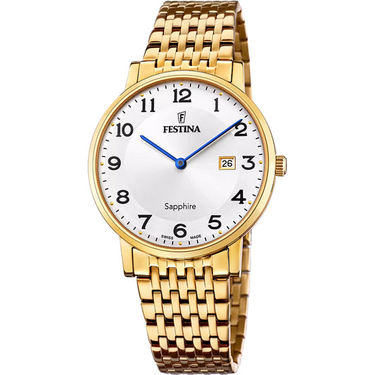 Reloj Festina Hombre F20020/4 Swiss Made Dorado
