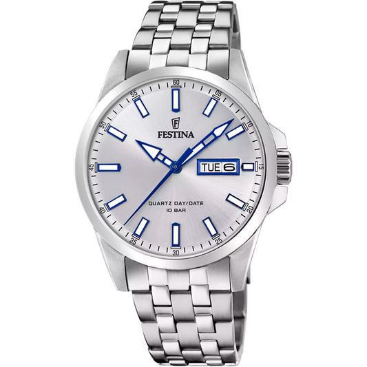 Reloj Festina Hombre F20357/1 Acero Clásico Plateado