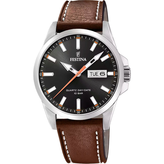 Reloj Festina Hombre F20358/2 Acero Clásico Cuero