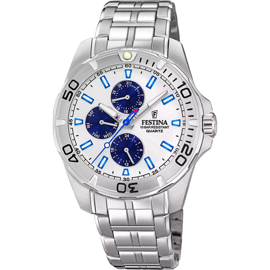 Reloj Festina Hombre F20445/1 Multifunción Plateado