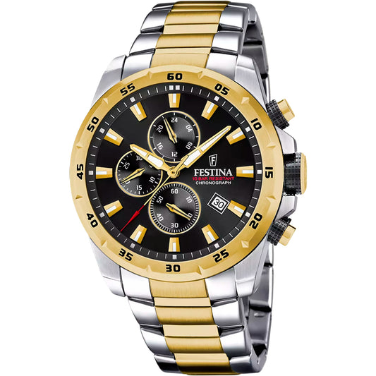 Reloj Festina Hombre F20562/4 Chrono Sport Dorado Plateado
