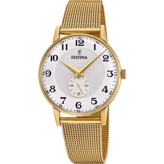 Reloj Festina Hombre F20569/1 Retro Dorado