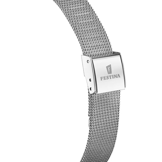 Reloj Festina Mujer F20572/4 Retro Negro Plateado