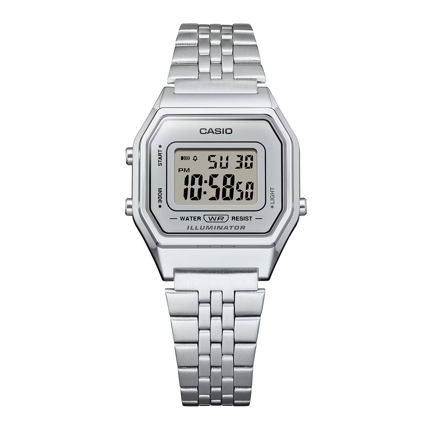 Reloj Casio LA680WA-7 Mujer Digital Vintage Plateado