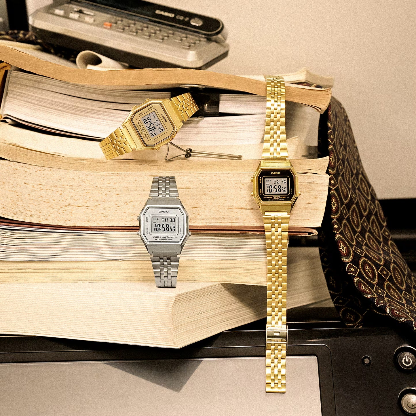Reloj Casio LA680WA-7 Mujer Digital Vintage Plateado