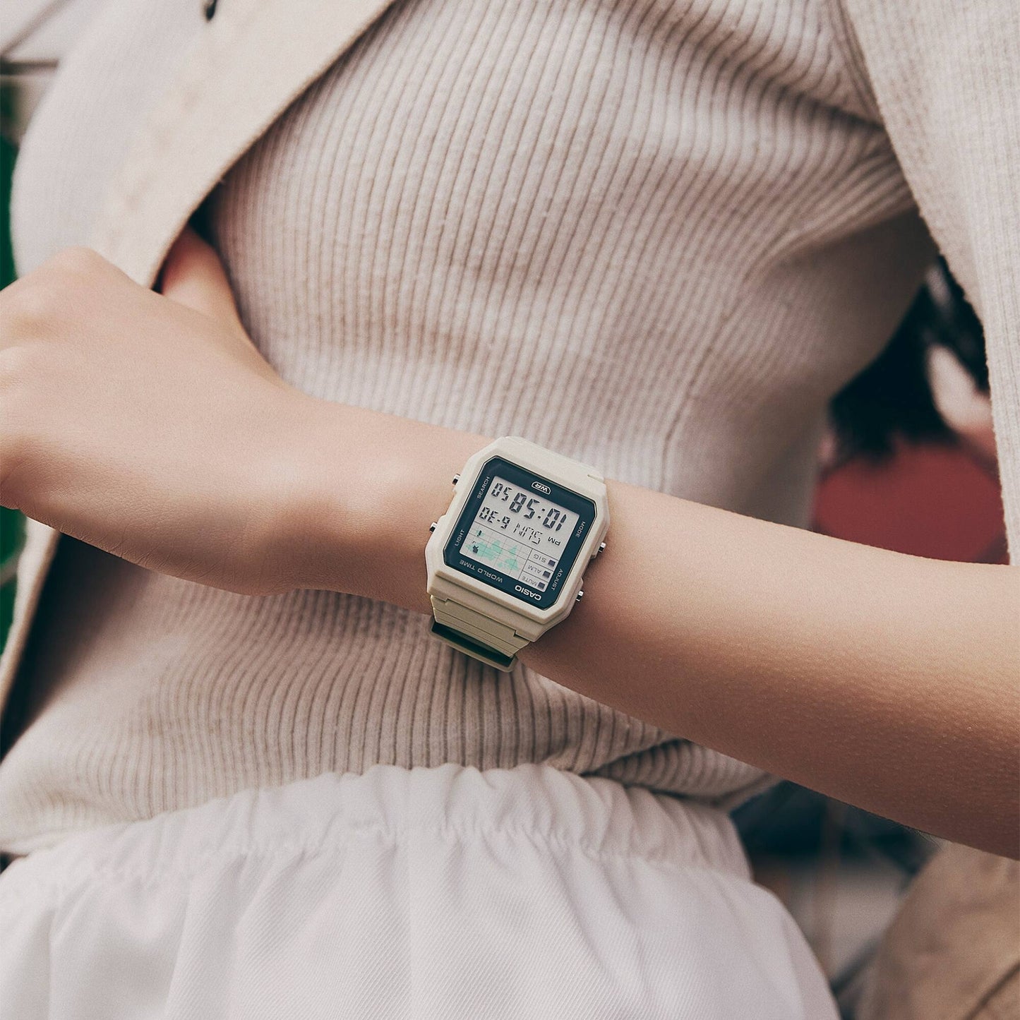 Reloj Casio LF-30W-8A POP Unisex Digital Beige