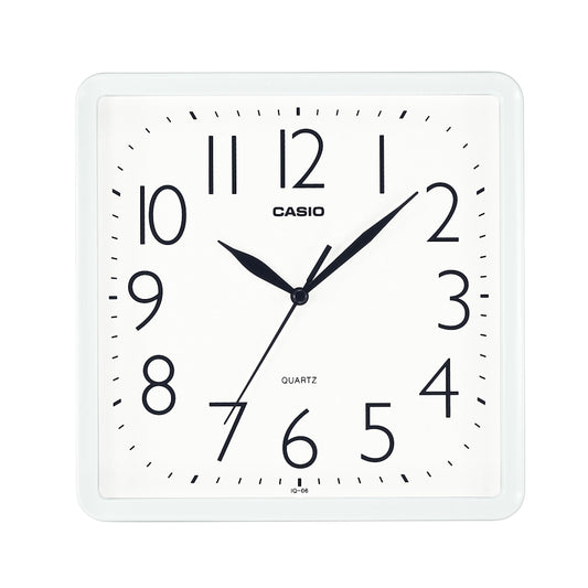 Reloj Mural Casio IQ-06-7 Análogo Blanco Cuadrado