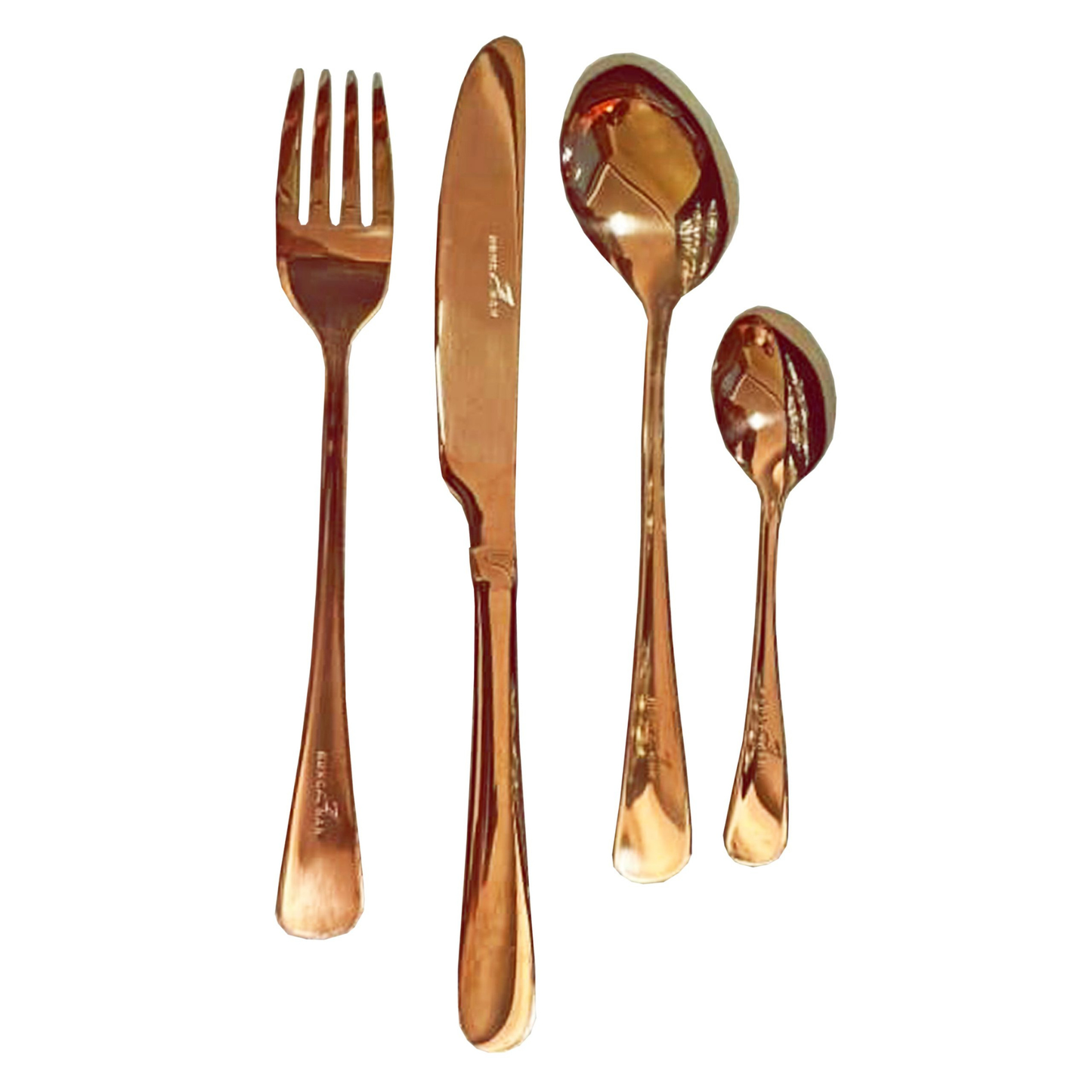 Set de Cubiertos Encobrizados Acero Inoxidable – 24 Piezas con Estuche