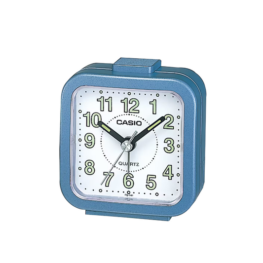 Reloj Despertador Casio TQ-141-2 Cuadrado Celeste