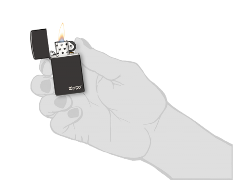 Encendedor Zippo Slim High Polish Black Ice 28123ZL